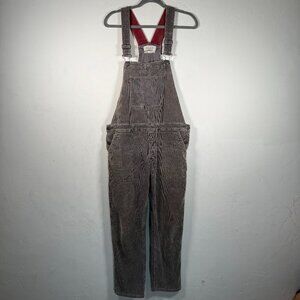 Stylish Gray Corduroy Overalls